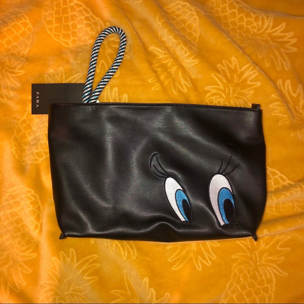Pleather Tweety Bird Wristlet